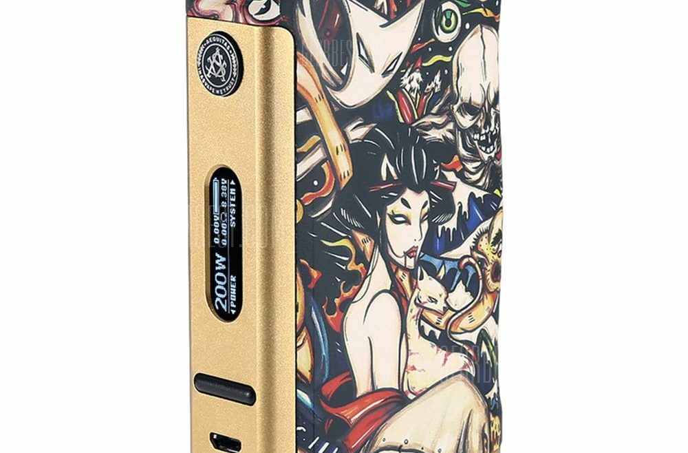 offertehitech-ASVAPE Michael 200W TC Box Mod with USA VO200 Chip - GOLDEN