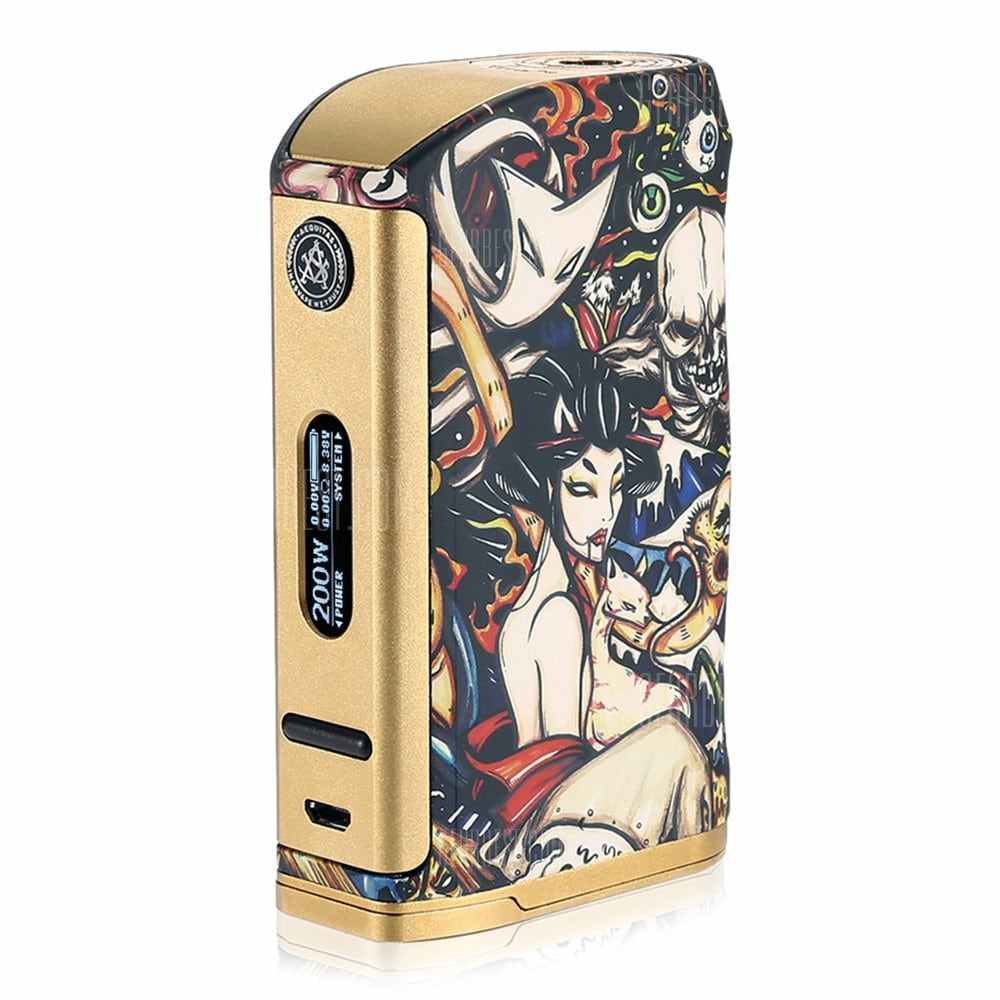 offertehitech-ASVAPE Michael 200W TC Box Mod with USA VO200 Chip - GOLDEN