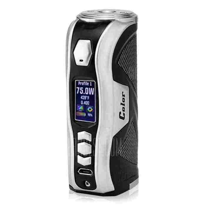 offertehitech-Original Hcigar VT75 Box Mod with 1 - 75W - BLACK + SILVER