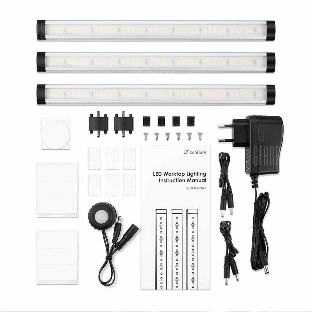 offertehitech-zanflare KU - 2835A - 24D - 0 LED Mothion Sensor Undercabinet Light