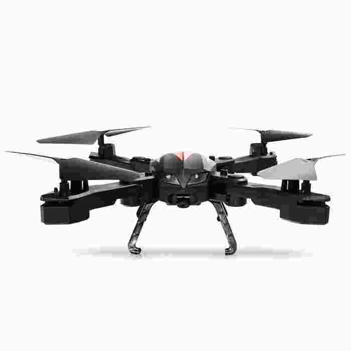 offertehitech-F12W 2.4GHz 4CH Foldable RC Quadcopter - RTF - 2MP CAMERA BLACK AND ORANGE