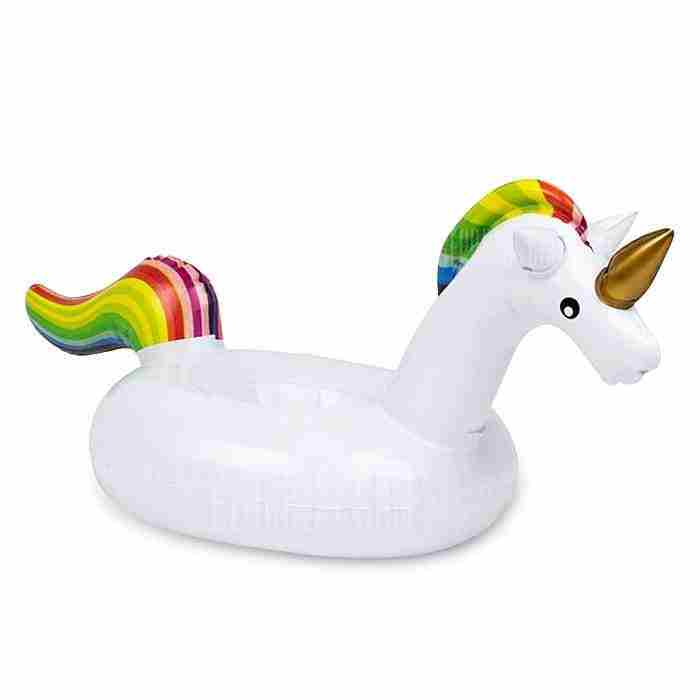 offertehitech-Inflatable Drink Holder Float Unicorn Shaped Design - WHITE