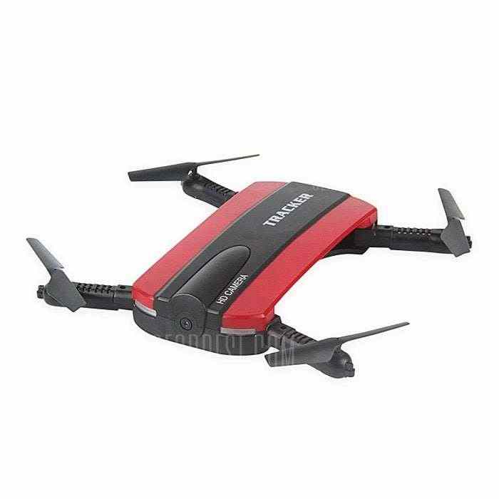 offertehitech-JXD 523 Mini Foldable RC Pocket Drone - BNF - RED RED