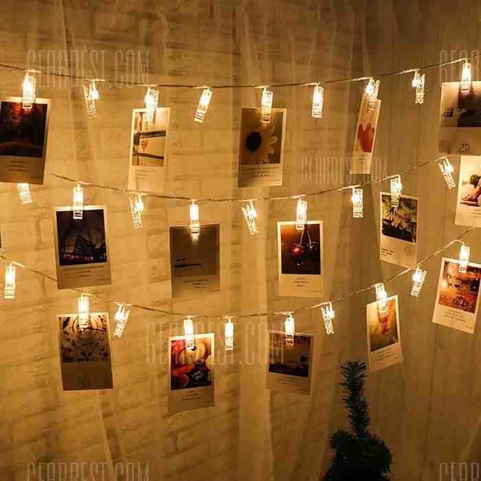 offertehitech-LED 20pc-clip Light String Warm White Lights Decorative Lights