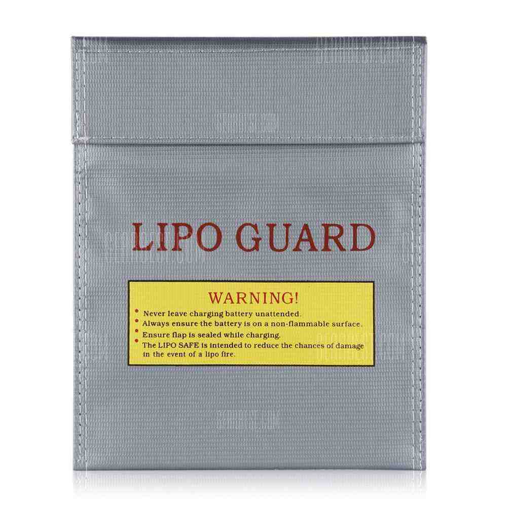 offertehitech-Lipo-Battery Increase Explosion-Proof Bag Fireproof Lipo Battery Guard Charge Bag 18X23cm Silver