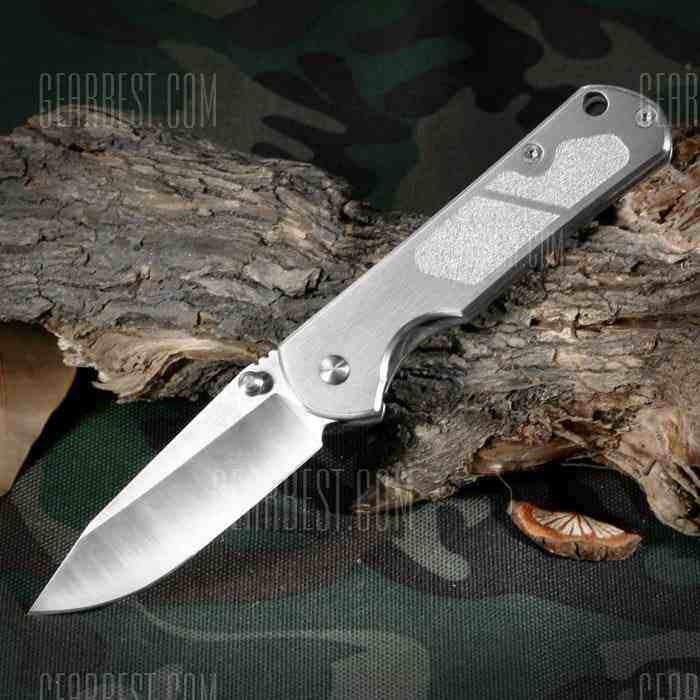 offertehitech-Sanrenmu 7010 LUC-SA Frame Lock Folding Knife - SILVER