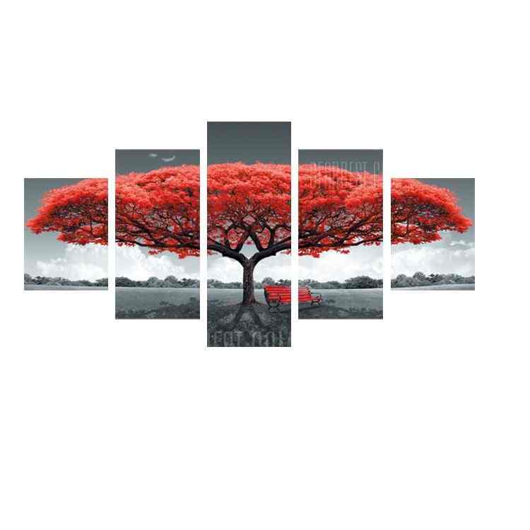 offertehitech-5pcs Giant Tree Bench Printing Canvas Wall Decoration - MULTI MULTI MULTI