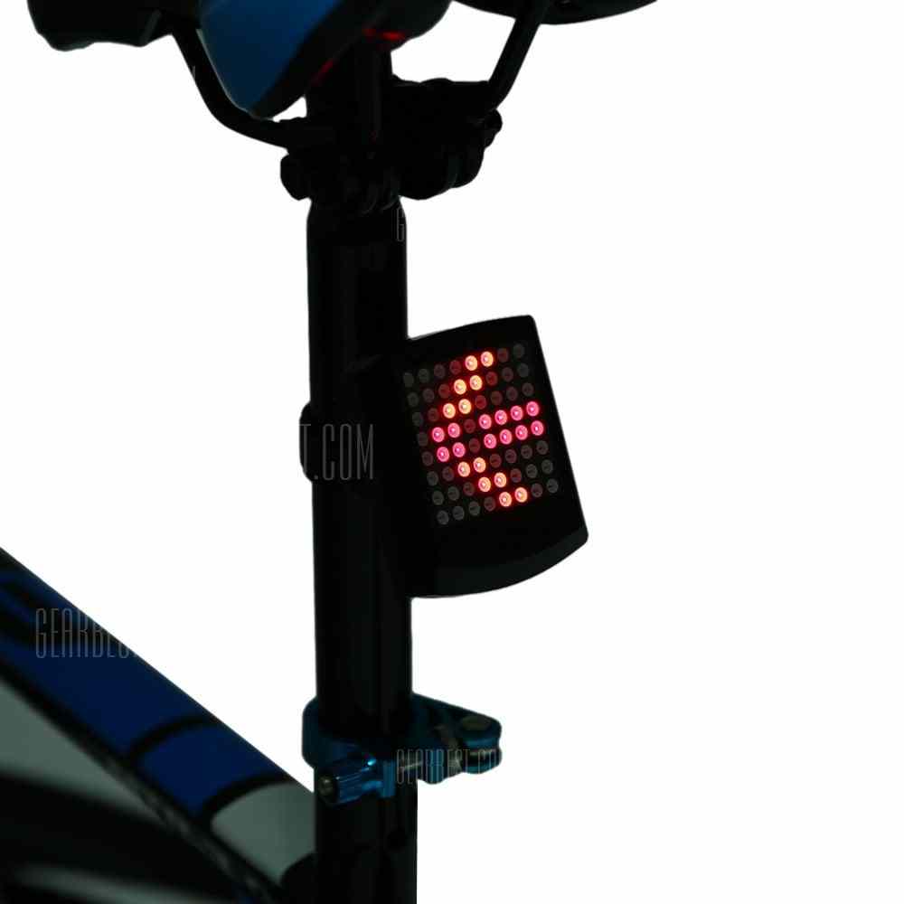 offertehitech-64 LEDs Bike Tail Turn Light with Wireless Remote Control - BLACK