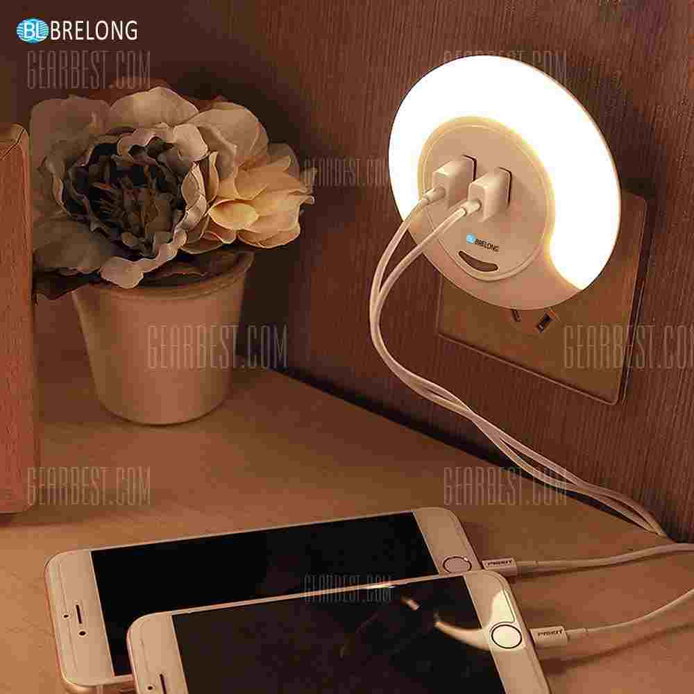 offertehitech-BRELONG Dual USB LED Night Light