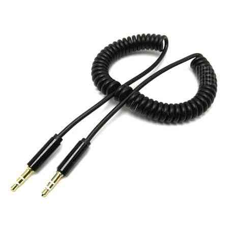 offertehitech-C24 3.5mm Connector Three-section Spring Audio Cable 1.6m