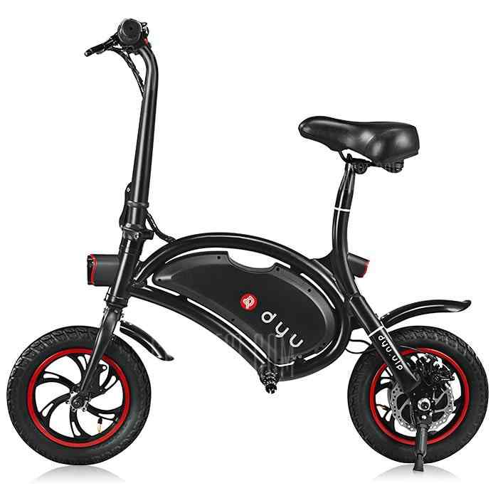 offertehitech-F - wheel DYU 12 inch 10Ah Folding Electric Bike ( Deluxe )- BLACK