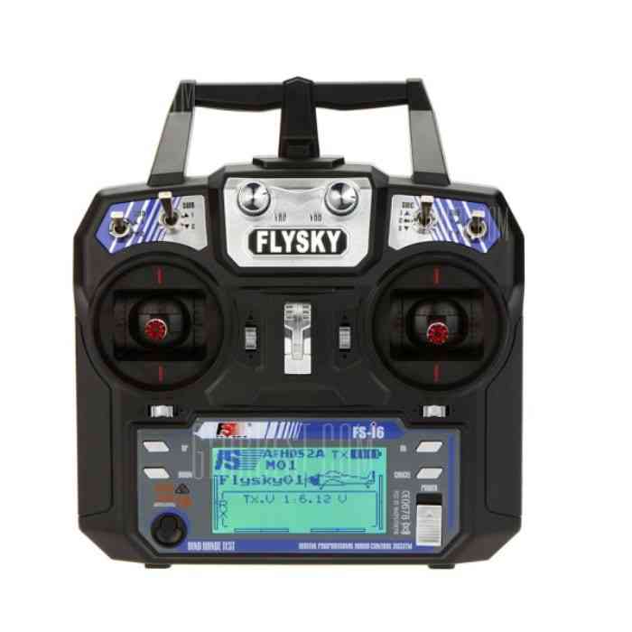 offertehitech-Flysky FS - I6 2.4G 6 Channel Transmitter with LCD Display for RC Helicopter Multicopter - BLACK