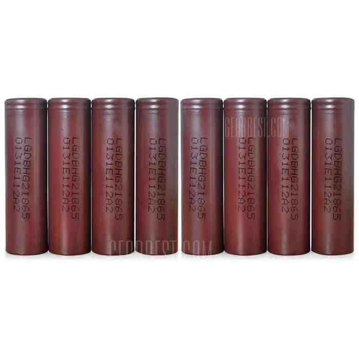 offertehitech-HG2 3000mAh 18650 Li-ion Battery - 8PCS COFFEE