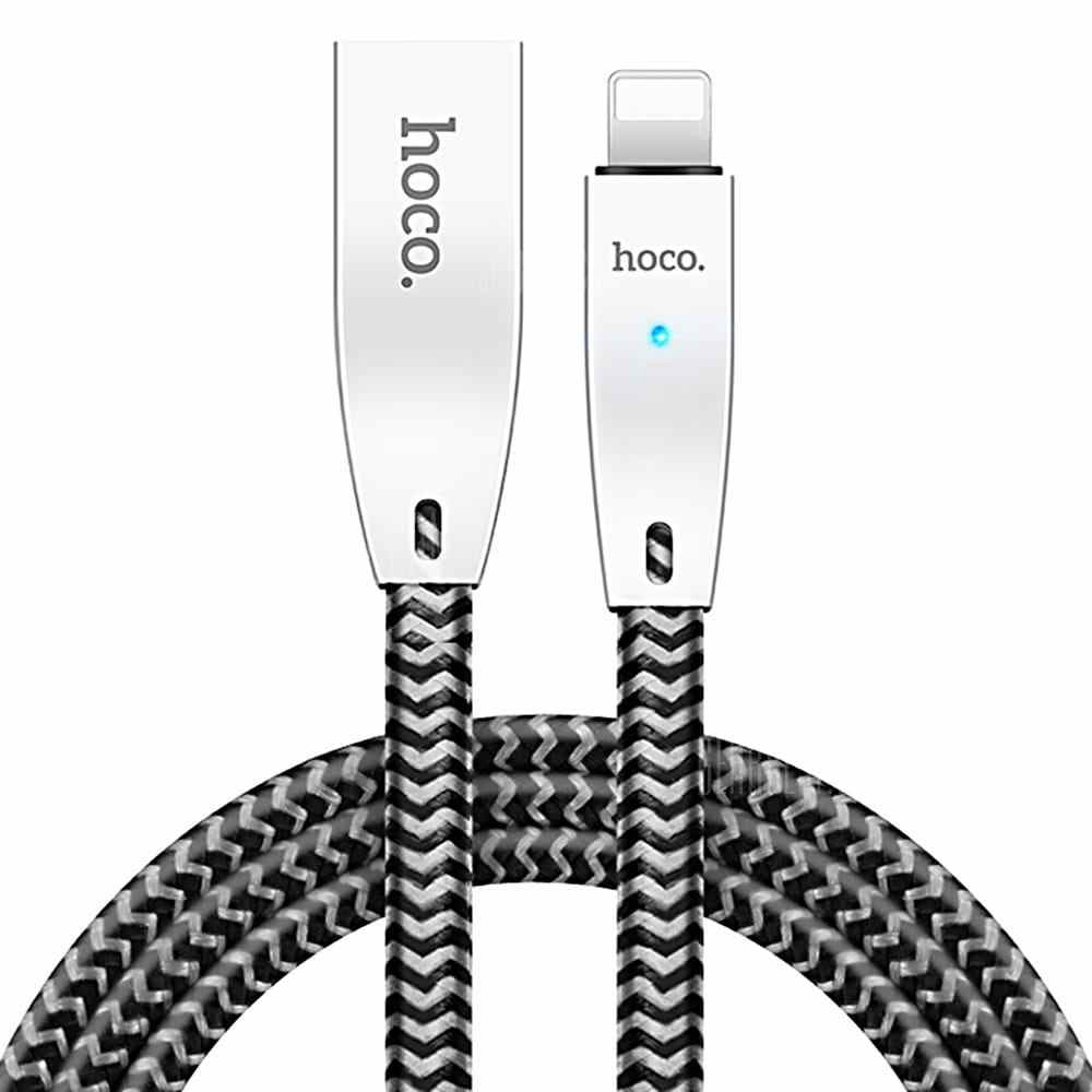 offertehitech-HOCO U11 2.4A Zinc Alloy Reflective Braided Cable for iPhone