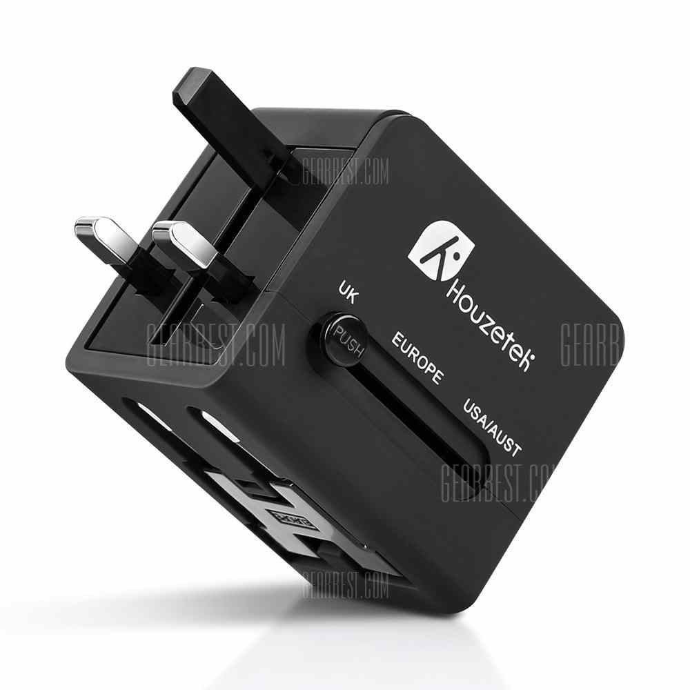 offertehitech-Houzetek BST - 613 Travel Power Adapter - BLACK