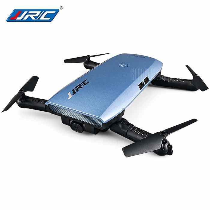 offertehitech-JJRC H47 ELFIE+ Foldable RC Pocket Selfie Drone - RTF - BLUE BLUE