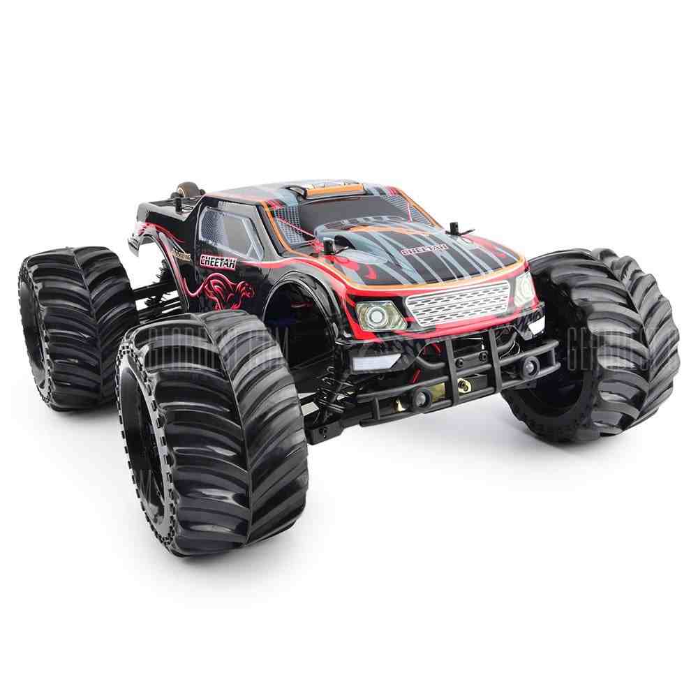 offertehitech-JLB 2.4G Cheetah 1 : 10 Scale 4 Wheel Drive High Speed Buggy RC Racing Car - RED WITH BLACK