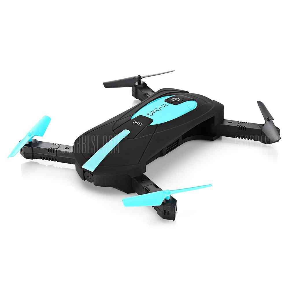 offertehitech-JY018 Mini Foldable RC Pocket Drone - BNF - BLACK AND BLUE