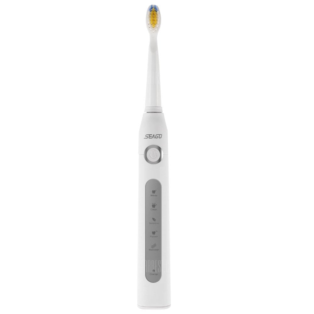 offertehitech-SEAGO SG - 507 Electric Rechargeable Sonic Toothbrush - WHITE