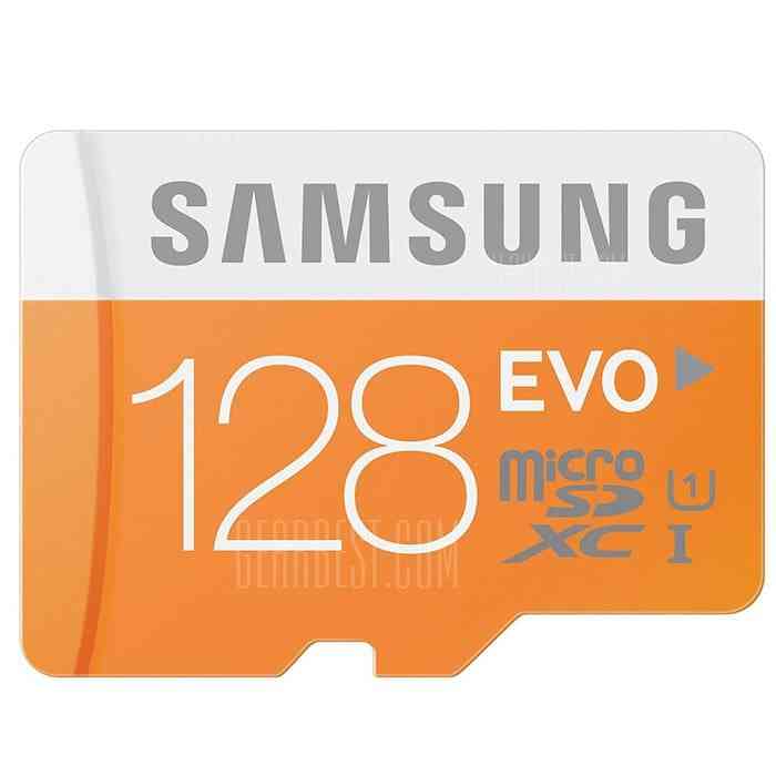 offertehitech-Samsung 128GB EVO Class 10 Micro SDXC Memory Card - 128GB ORANGE