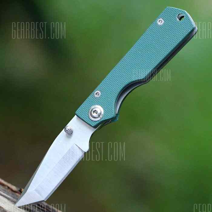 offertehitech-Sanrenmu GV-604 Foldable Knife - GREEN /RED