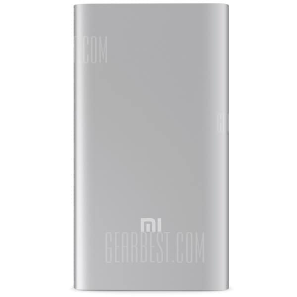 offertehitech-Original Xiaomi 5000mAh Mobile Power Bank Li-Polymer Battery Charger - SILVER