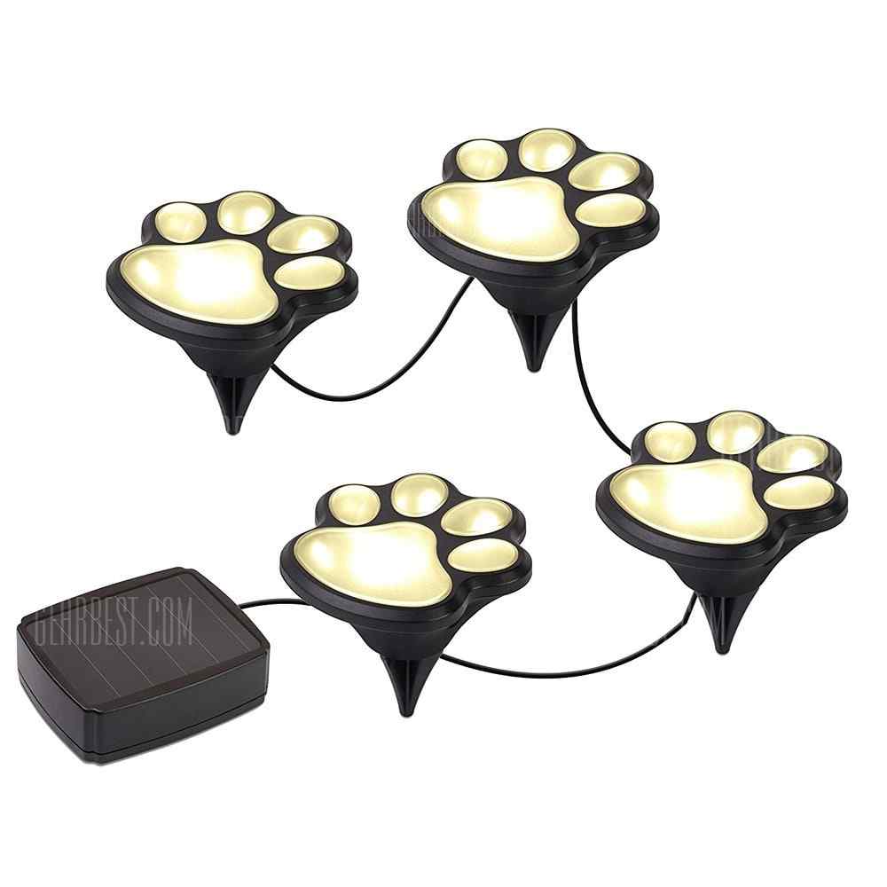 offertehitech-YWXLight Paw Print Solar Outdoor Garden Lights Set