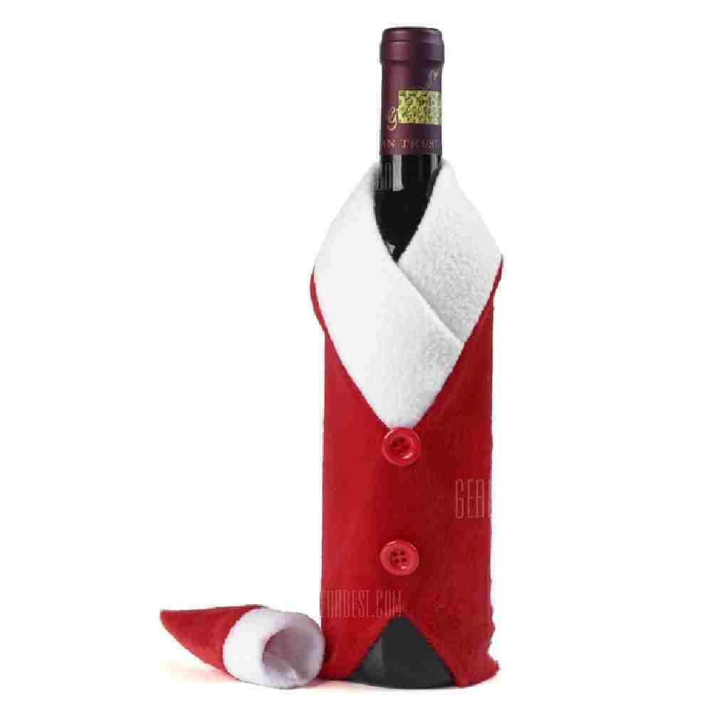 offertehitech-Yeduo Christmas Red Wine Bottle Bag Cover Bags Dinner Table Home Decoration - RED