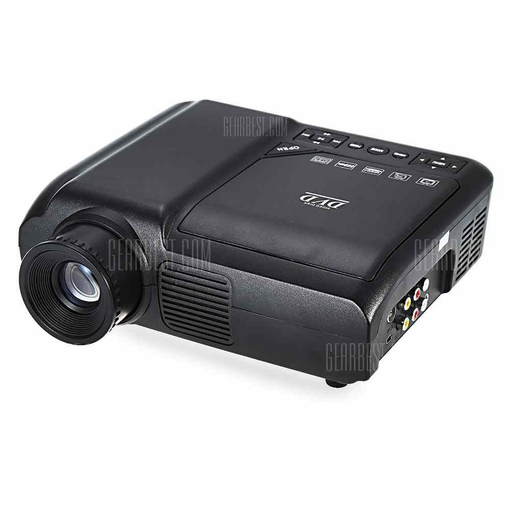 offertehitech-gearbest-EPL007 Portable LCD Projector DVD Player Multimedia Home Theater 60 Lumens 320 x 240 Native Resolution