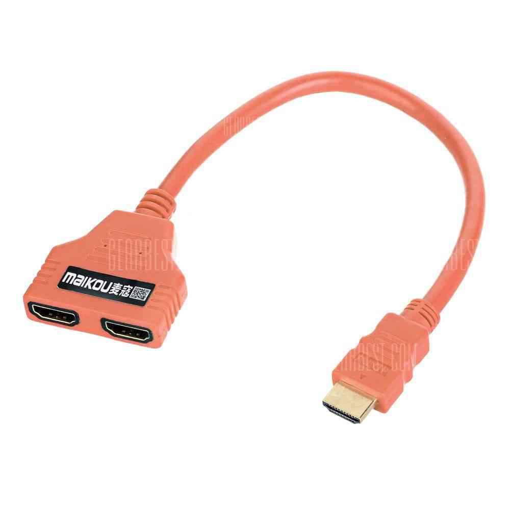 offertehitech-gearbest-Maikou 30cm 1 Male to 2 Female HDMI Extendable Cable