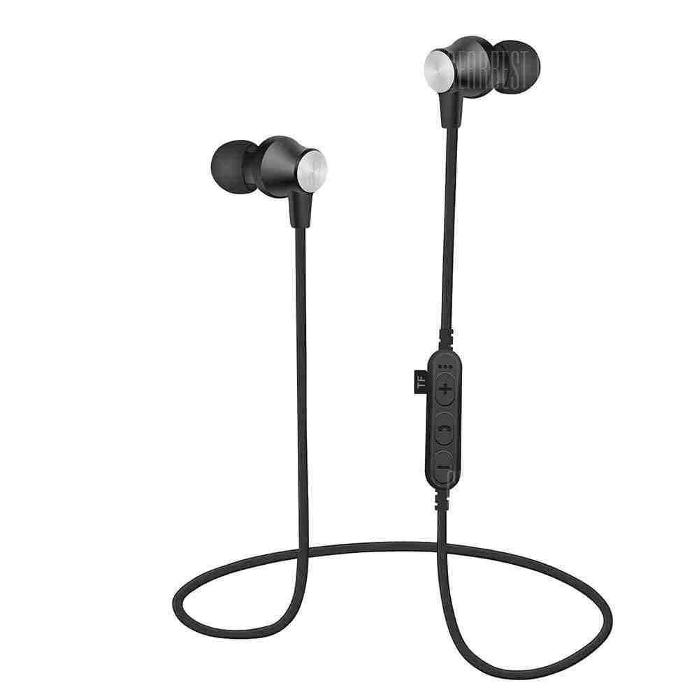 offertehitech-Bluetooth V4.2 Headphones In-Ear Wireless Earbuds Magnetic Sweatproof Stereo Earphones with Microphone 6 Hours Play Time