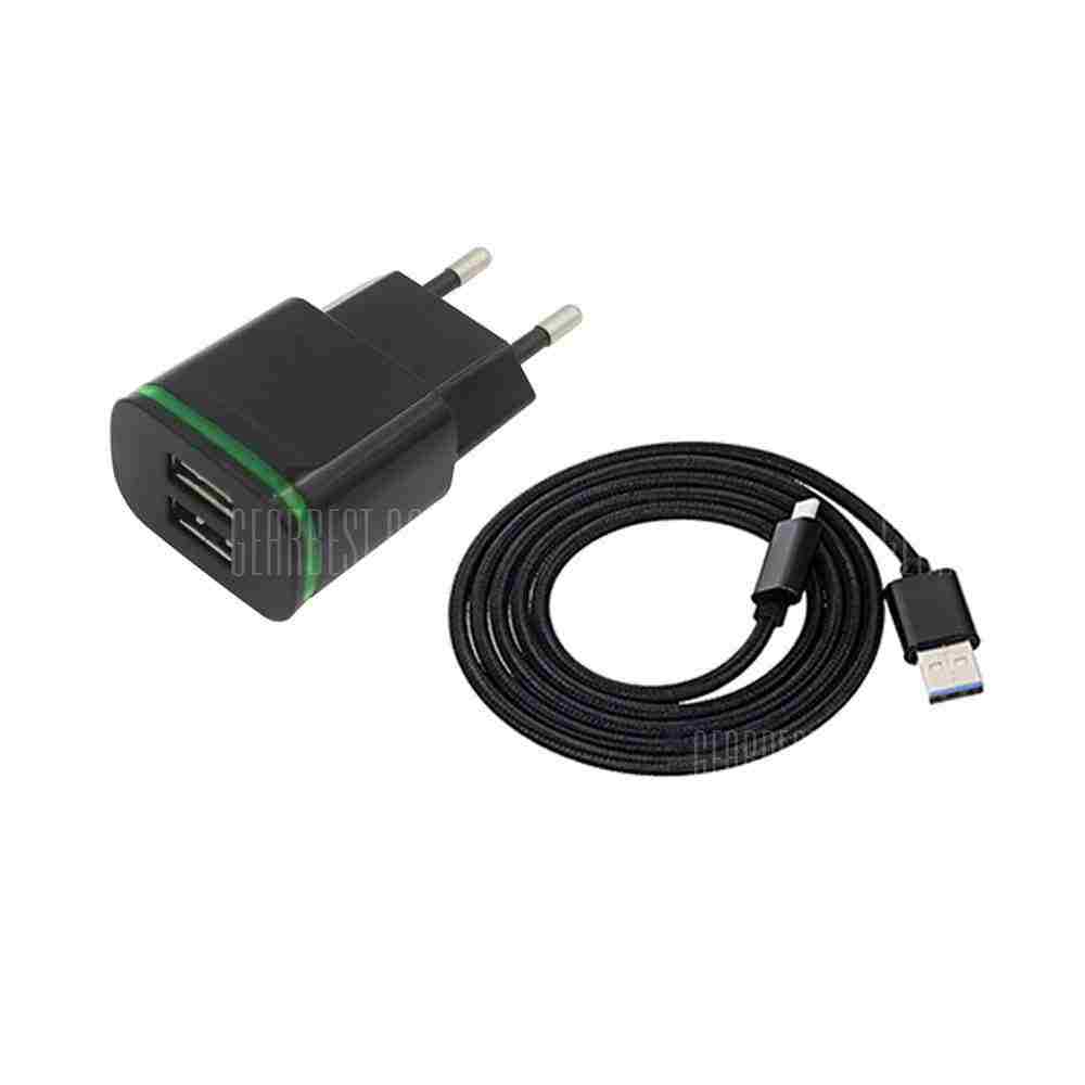 offertehitech-Eu Plug Power Charger + Usb 3.1 Type C Cable充电插头带USB线