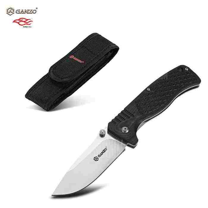 offertehitech-GANZO G722 Frame Lock Folding Knife with Portable Pouch