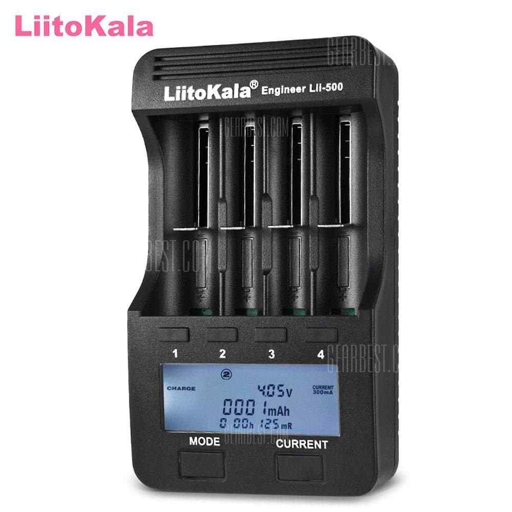 offertehitech-Liitokala Lii - 500 LCD Battery Charger - BARE CHARGER BLACK