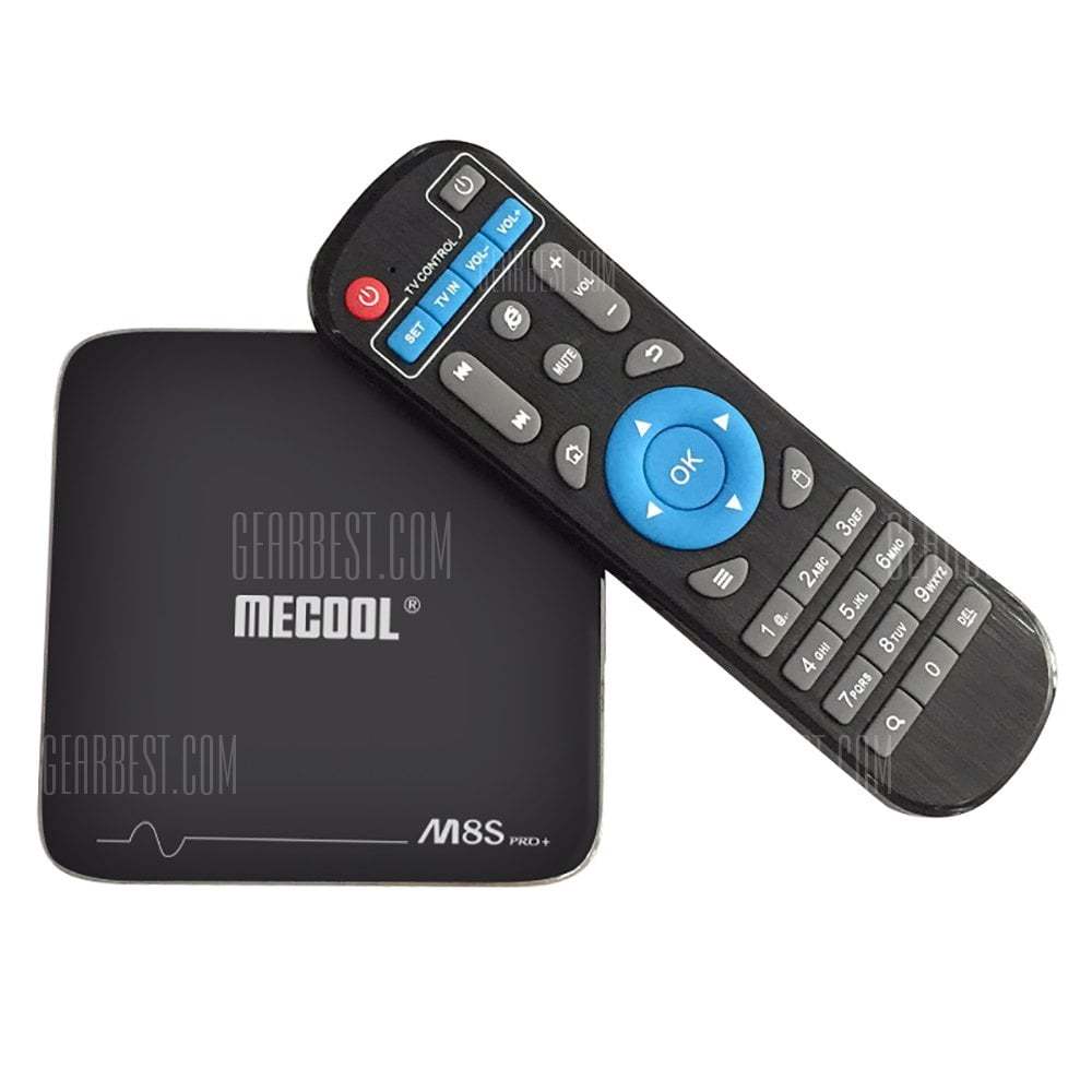 offertehitech-MECOOL M8S Pro+ TV Box Amlogic S905X Android 7.1 - 2GB RAM + 16GB ROM EU PLUG