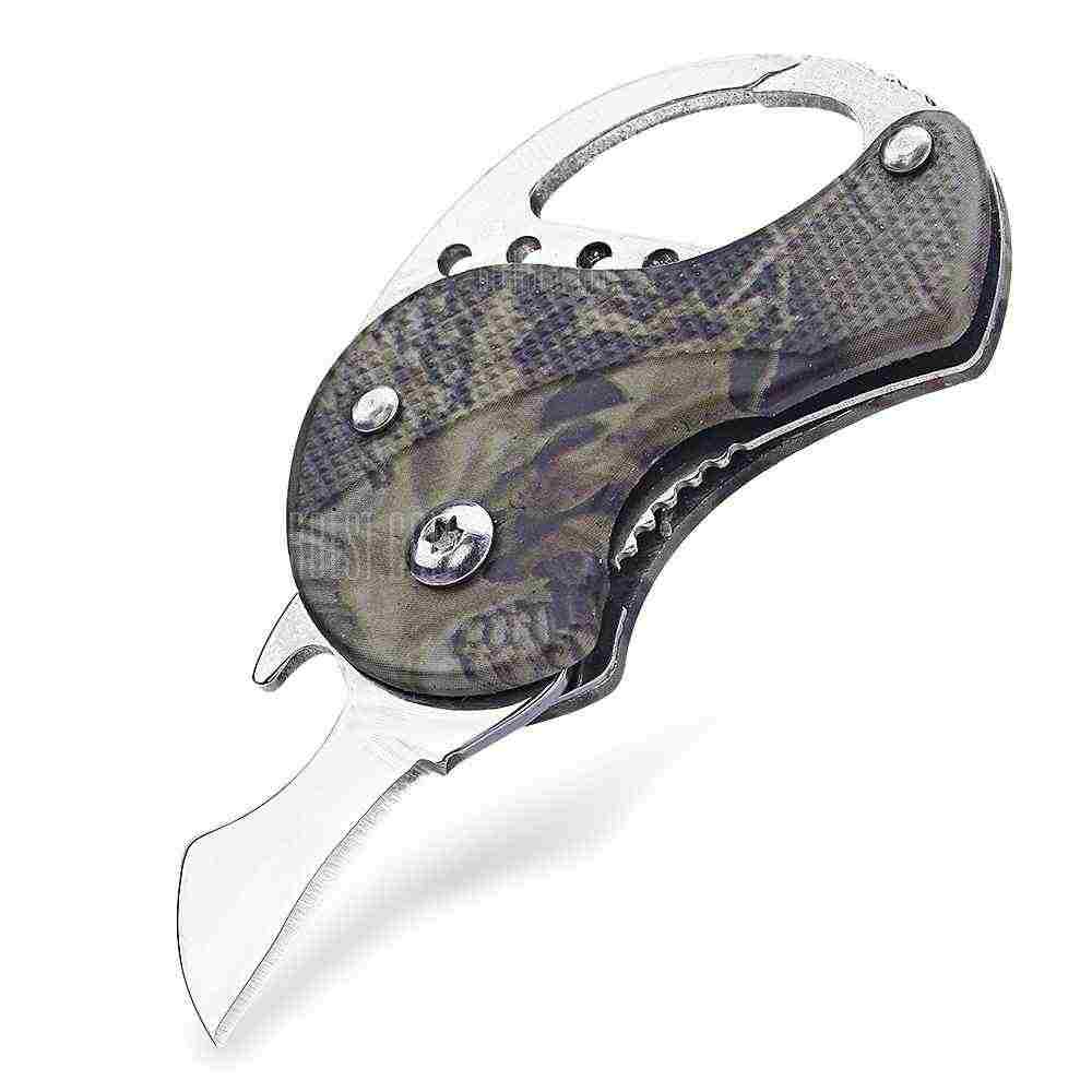 offertehitech-Pocket Liner Lock Folding Knife with Buckle / Bottle Opener