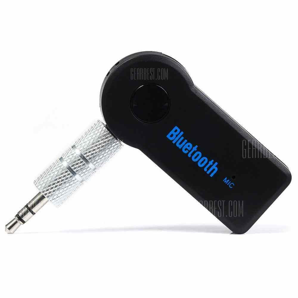 offertehitech-TS - BT35A08 Bluetooth 3.0 Car Audio Music Receiver with Handsfree Function Mic - WHITE USB CABLE BLACK