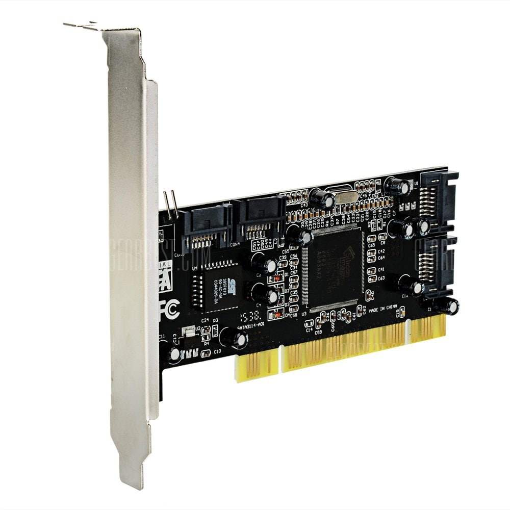 offertehitech-Upgrade PCI to SATA 4-Port 3114 Raid Card - Black