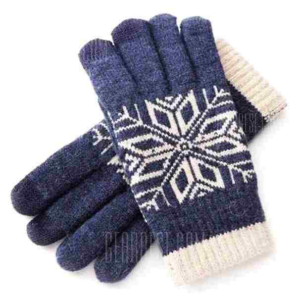 offertehitech-Xiaomi Comfortable Keep Warm Touch Screen Gloves for Men - DEEP BLUE