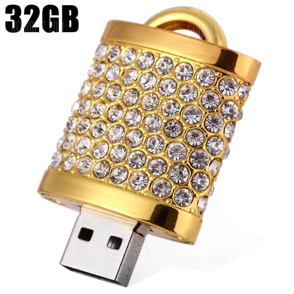 offertehitech-gearbest-32GB Diamante Lock USB 2.0 Stick / Flash Memory Drive