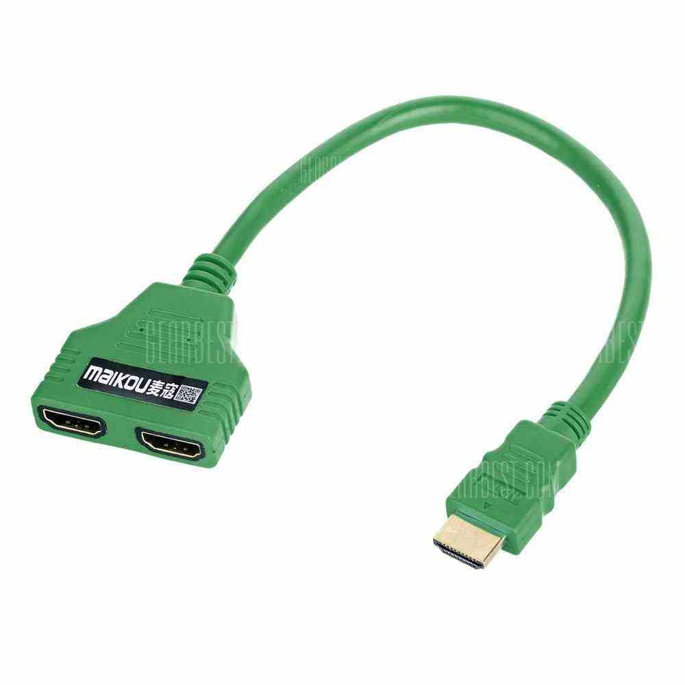 offertehitech-gearbest-Maikou 30cm 1 Male to 2 Female HDMI Extendable Cable