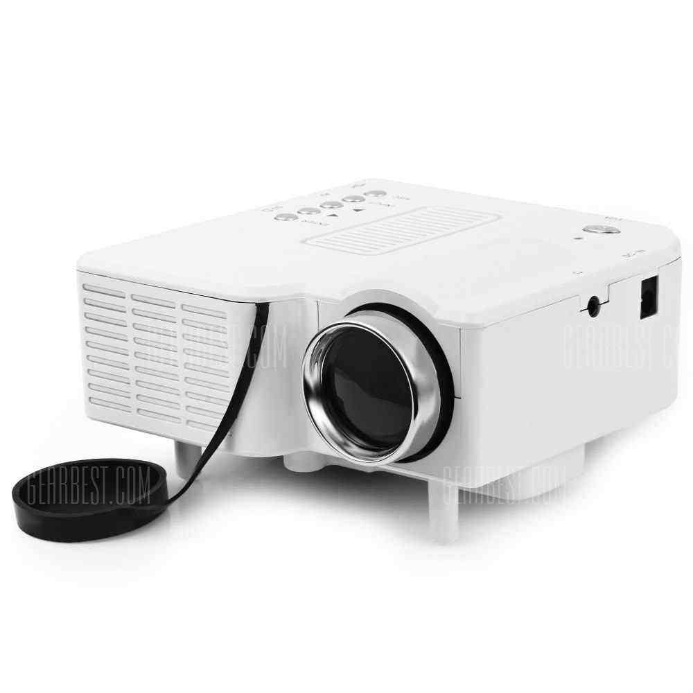 offertehitech-gearbest-UC - 40 400 Lumens Two Colors Portable Home Mini LED Projector Support AV/SD/VGA/HDMI