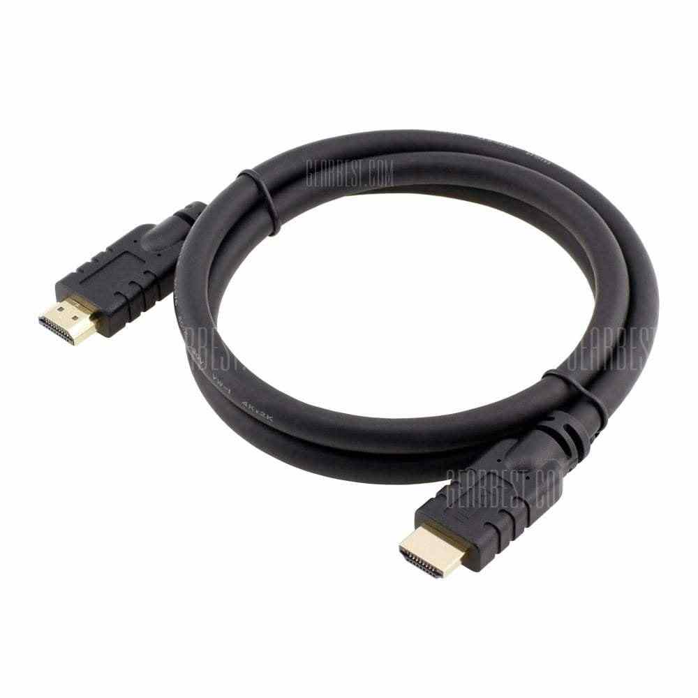 offertehitech-gearbest-Wkae HDMI Cable Golden Plated 2.0 4K for HDTV Hi-speed 21Gbps Black 2M