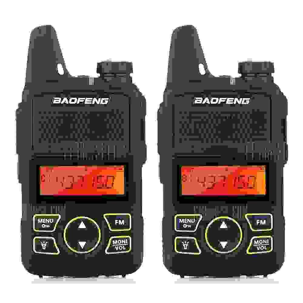 offertehitech-2PCS BAOFENG T1 Mini Wireless Handheld Walkie Talkies - EU BLACK