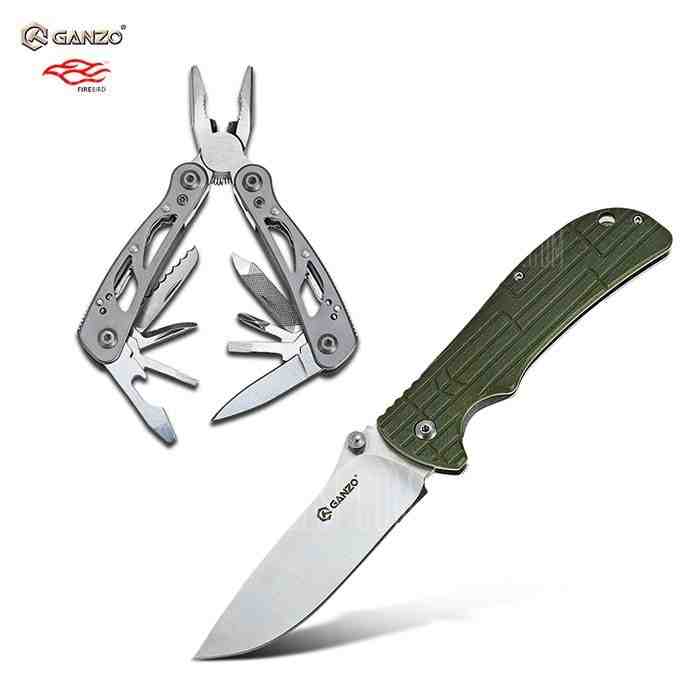 offertehitech-GANZO G723 Folding Knife with G104 - S Multifunctional Pliers