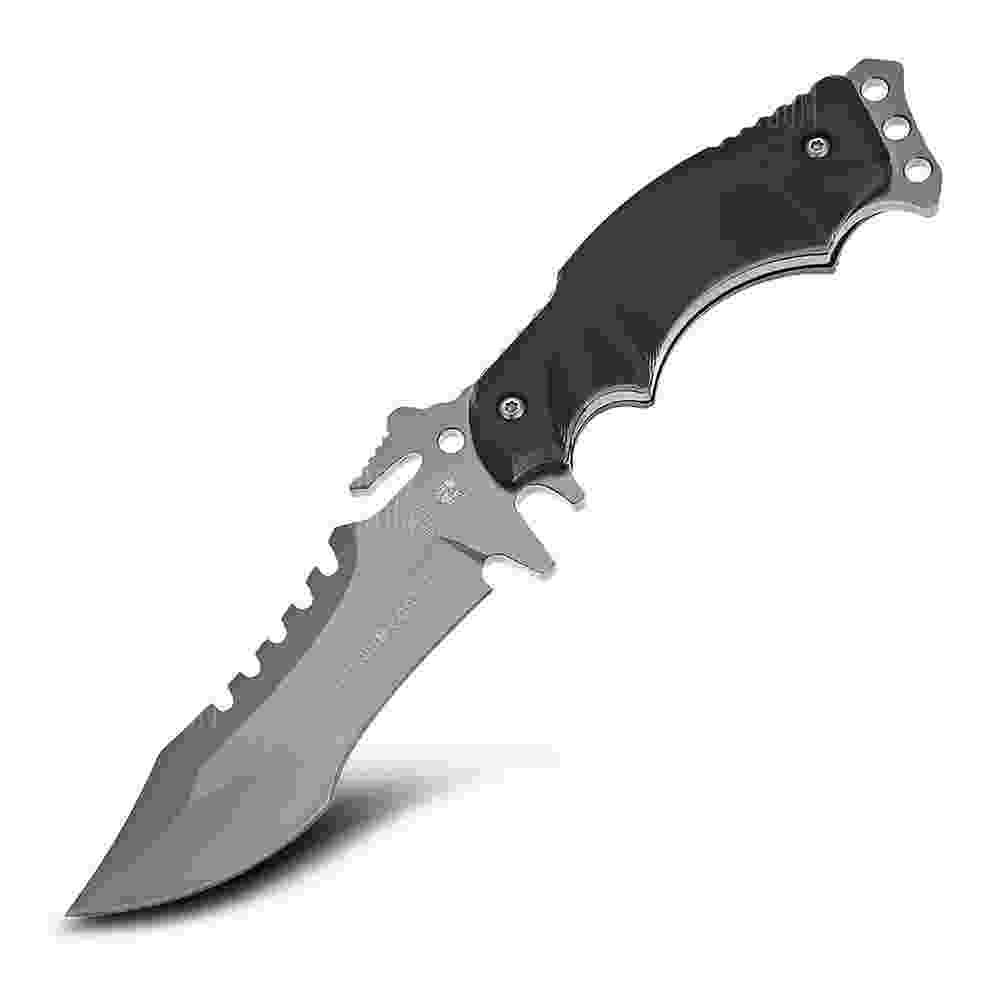 offertehitech-HX OUTDOORS D - 123 Fixed Blade Hunting Knife - TITANIUM GREY