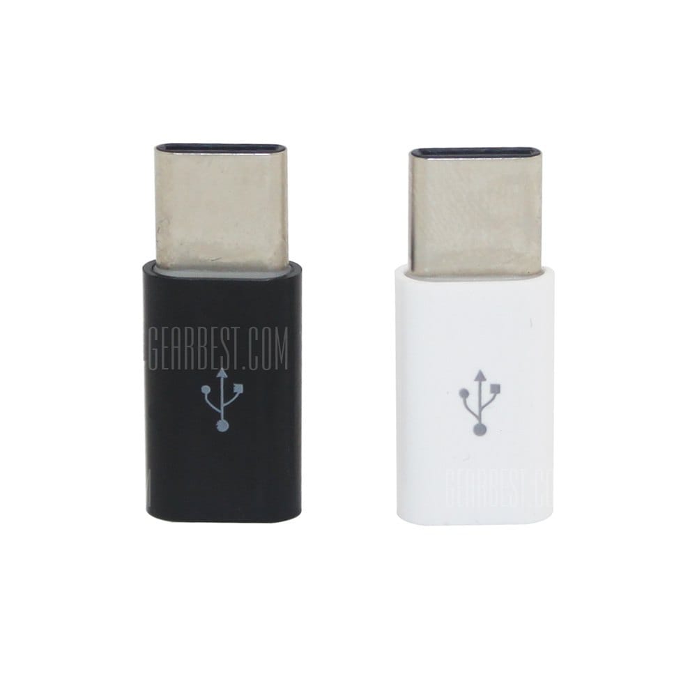 offertehitech-Minismile 2PCS ABS USB 3.1 Type-C To Micro USB Data Charging Adapters Converters