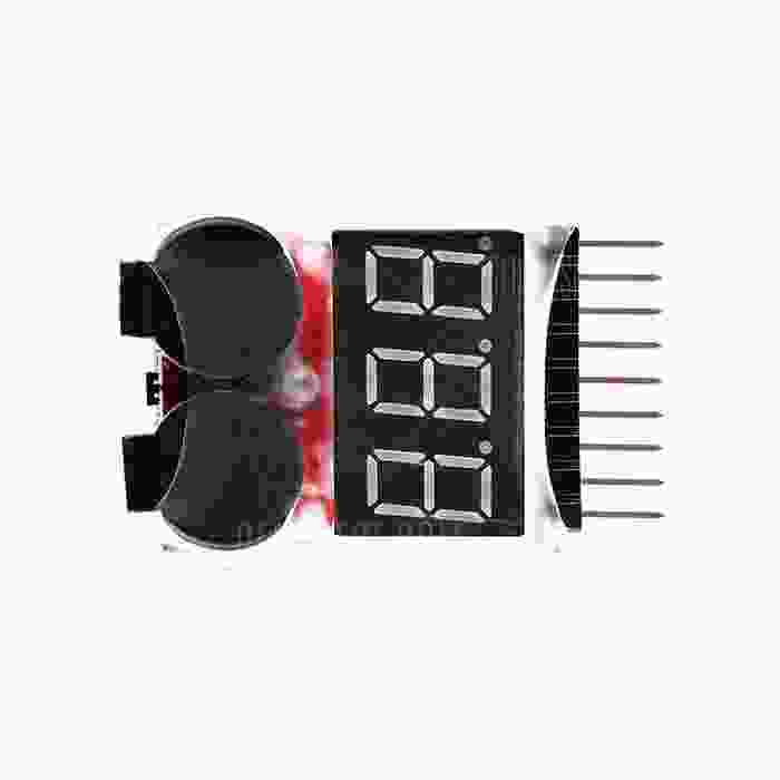 offertehitech-Remote Control Helicopter Multicopter Spare parts Lipo LiFe LiMn Li-ion Battery Monitor Alarm Low Voltage Buzzer Alarm Indicator 1S-8S