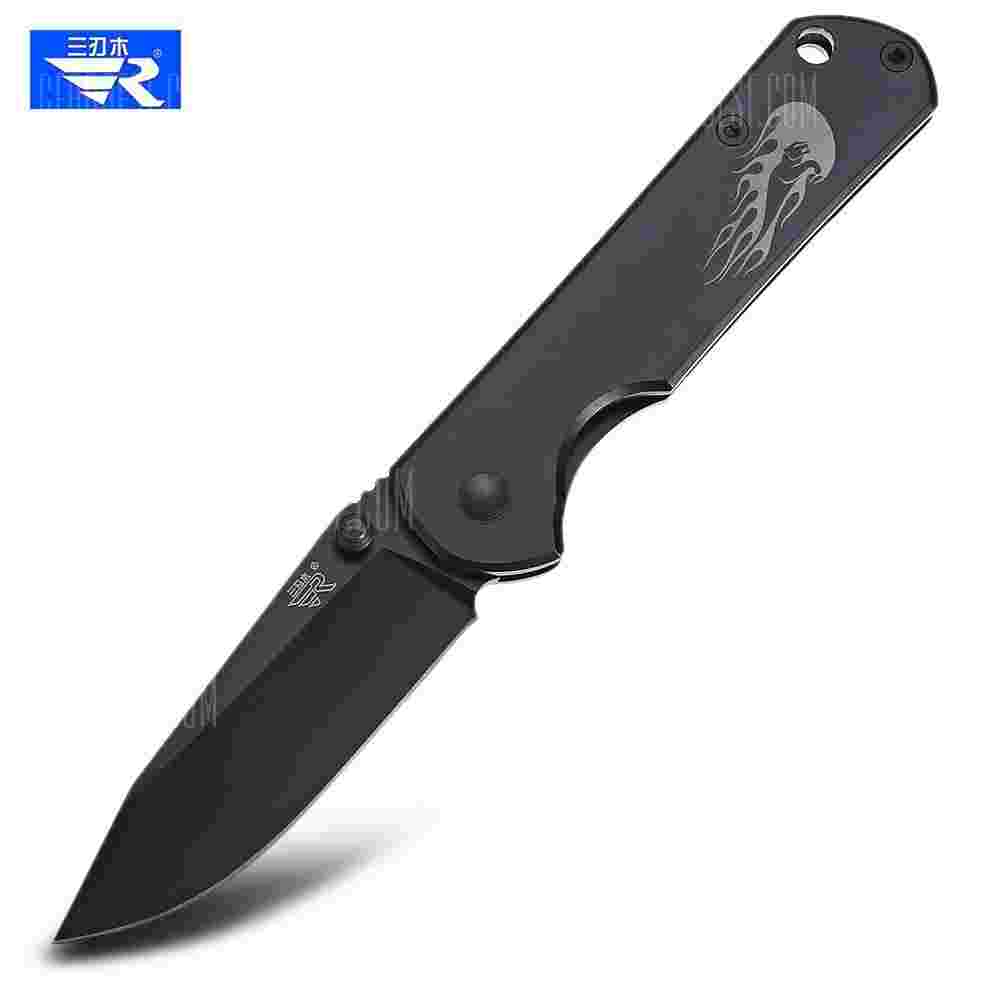 offertehitech-Sanrenmu 7010 LUI - SH Folding Knife with Frame Lock - BLACK