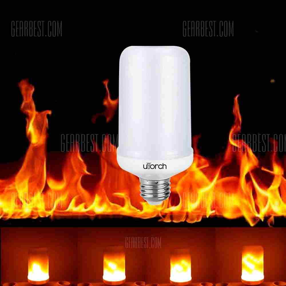 offertehitech-Utorch E27/E26 3528 SMD LED Flame Effect Fire Light Bulbs Flickering AC 85 - 265 V - WHITE